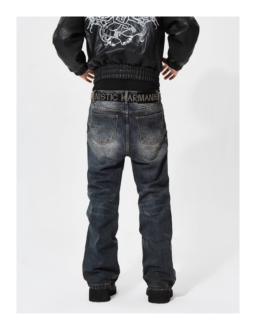 KARMANISTIC 3D Cat Whisker Washed Flared Pants | Face 3 Face