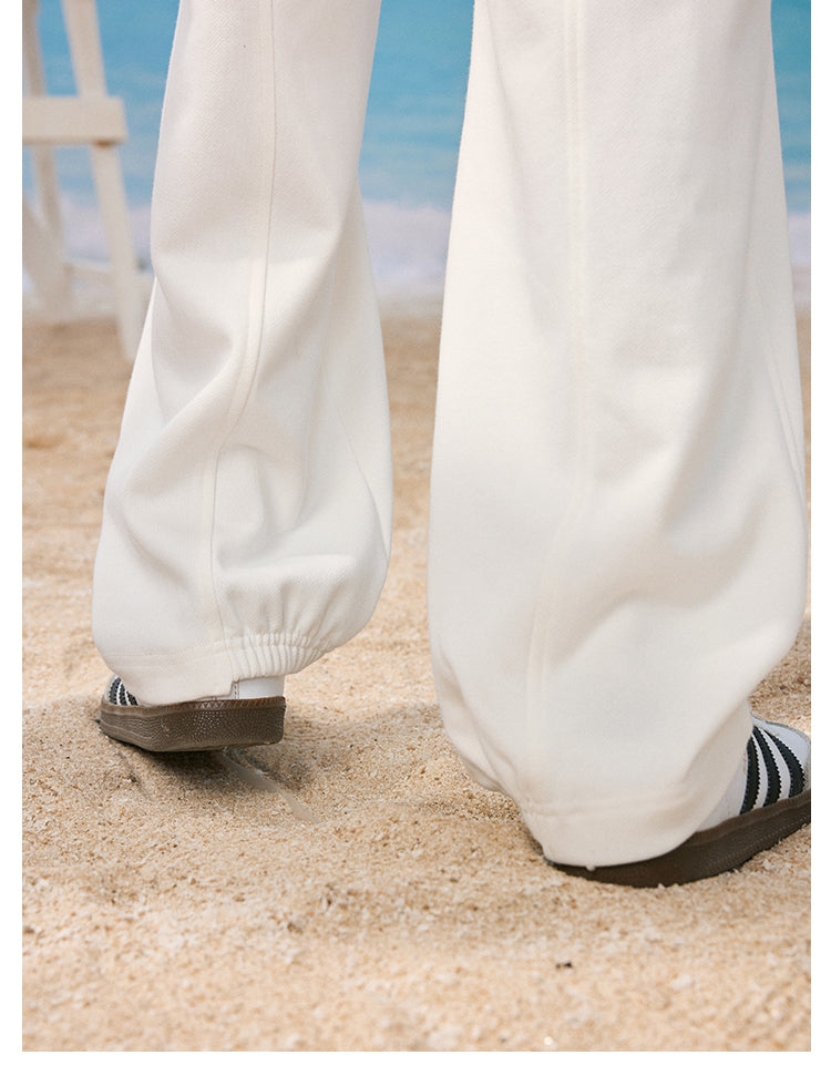 MEDM Stitched Pattern Embroidered Logo Sweatpants | Face 3 Face