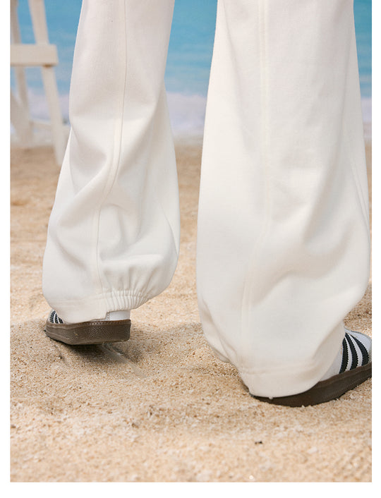 MEDM Stitched Pattern Embroidered Logo Sweatpants | Face 3 Face