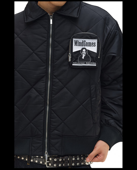 NOVACAM Diamond Plaid Quilted Puffer Jacket | Face 3 Face