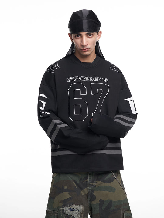 F3F Select 67 Number Long Sleeve Hockey Jersey | Face 3 Face