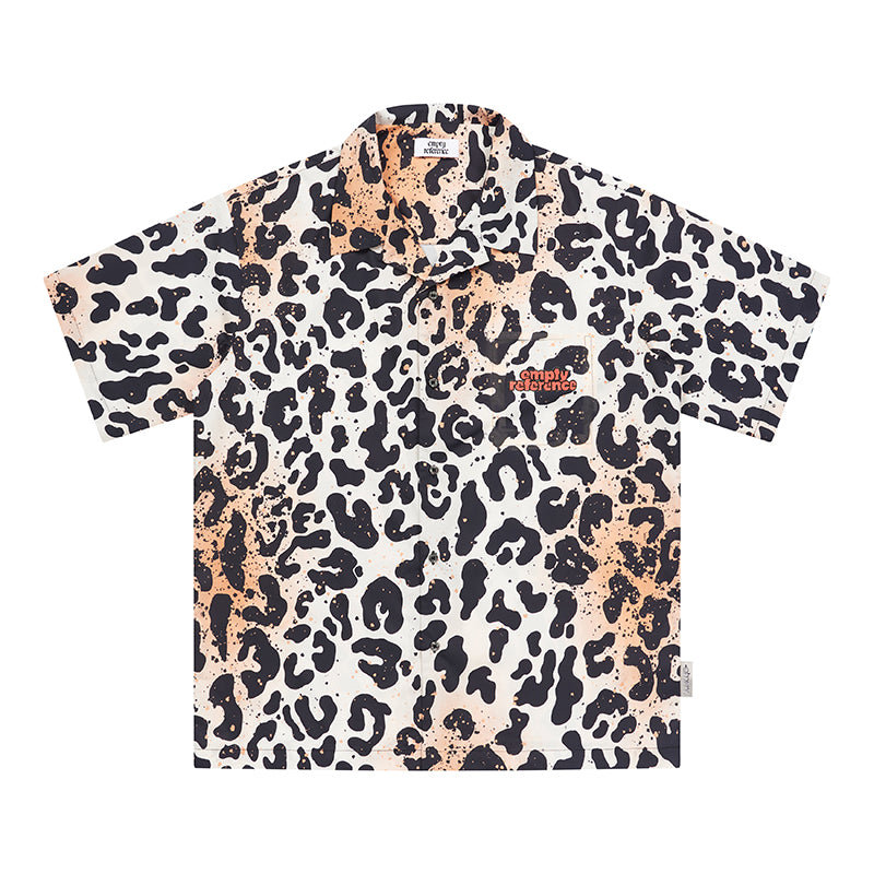 EMPTY REFERENCE Leopard Print Short Sleeved Shirt
