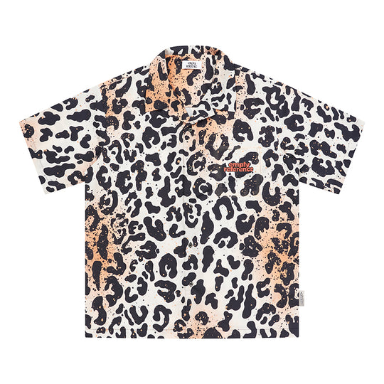 EMPTY REFERENCE Leopard Print Short Sleeved Shirt