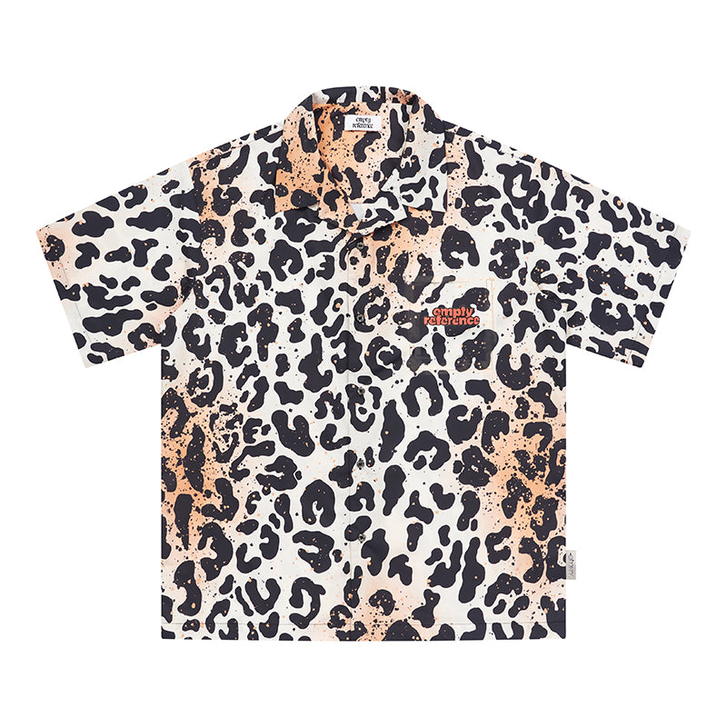 EMPTY REFERENCE Leopard Print Short Sleeved Shirt