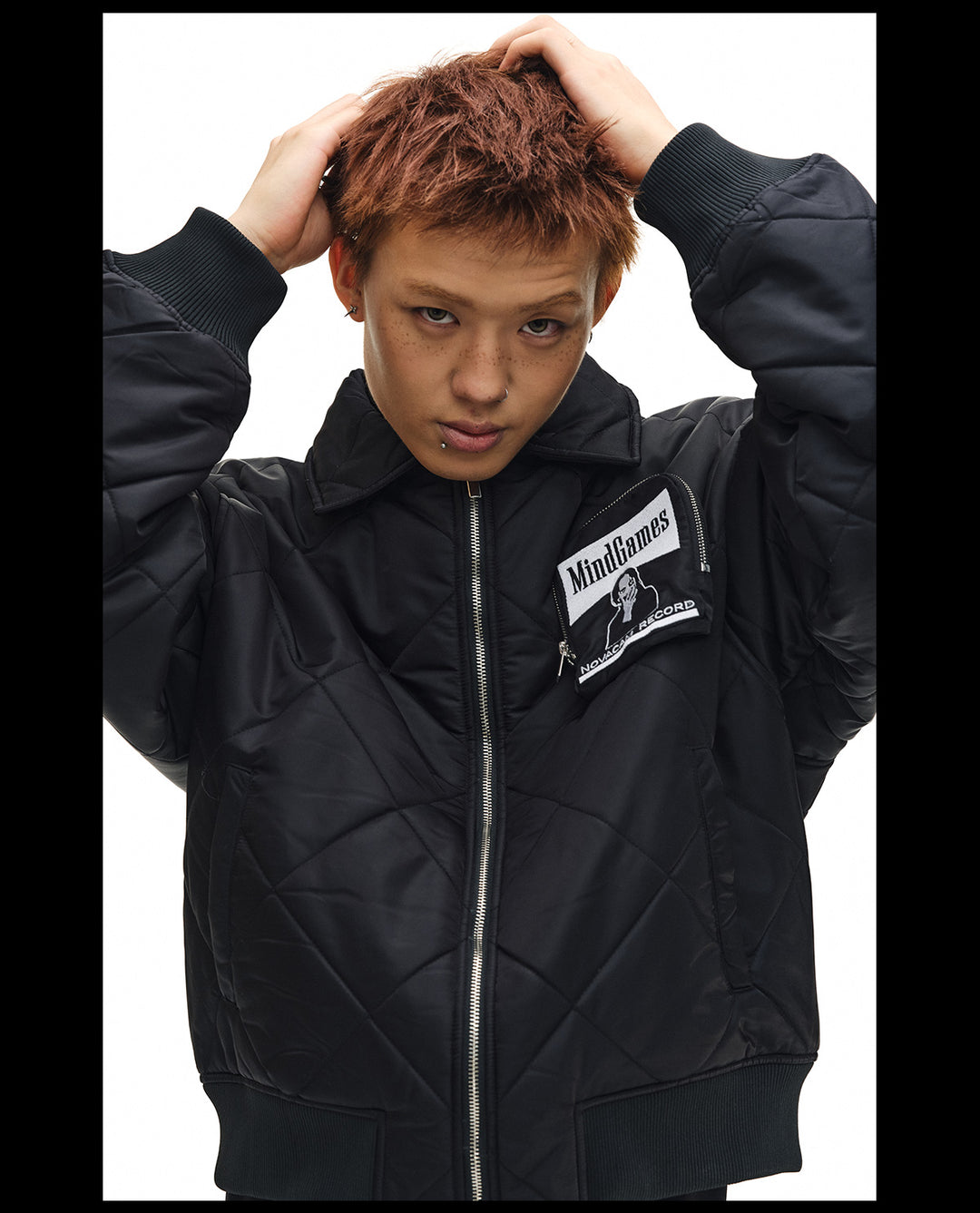 NOVACAM Diamond Plaid Quilted Puffer Jacket | Face 3 Face