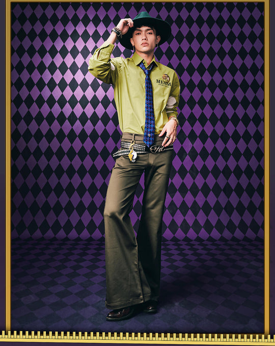 MEDM × JOJO Patchwork Long Sleeve Shirt | Face 3 Face