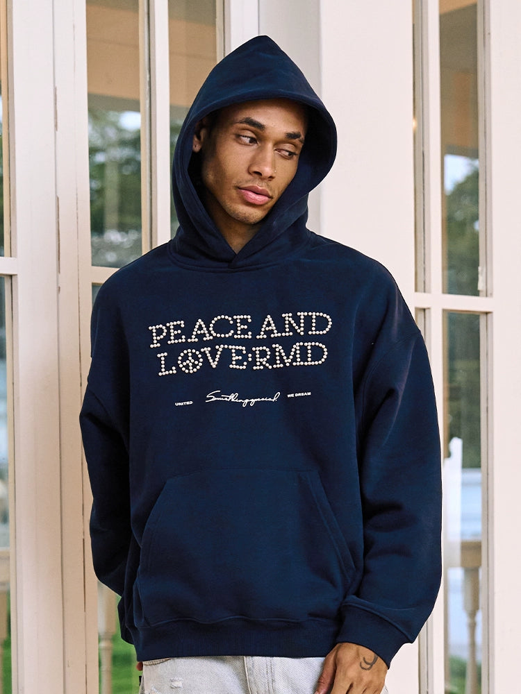 Remedy PEACE LOVE Pearl Embroidered Hoodie | Face 3 Face