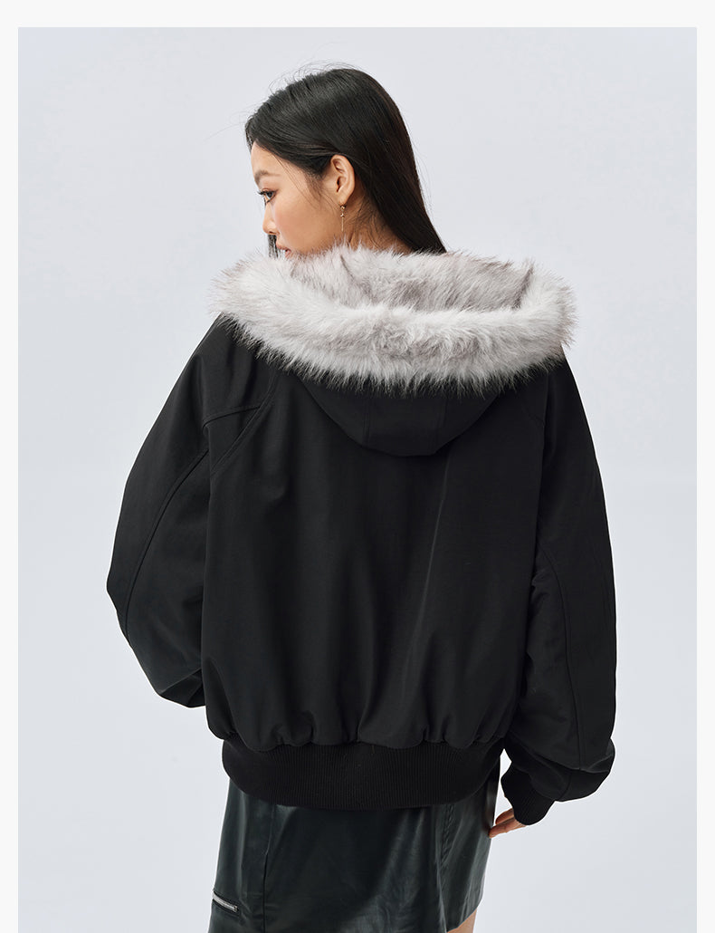 MEDM Fur-Lined Hooded Jacket | Face 3 Face