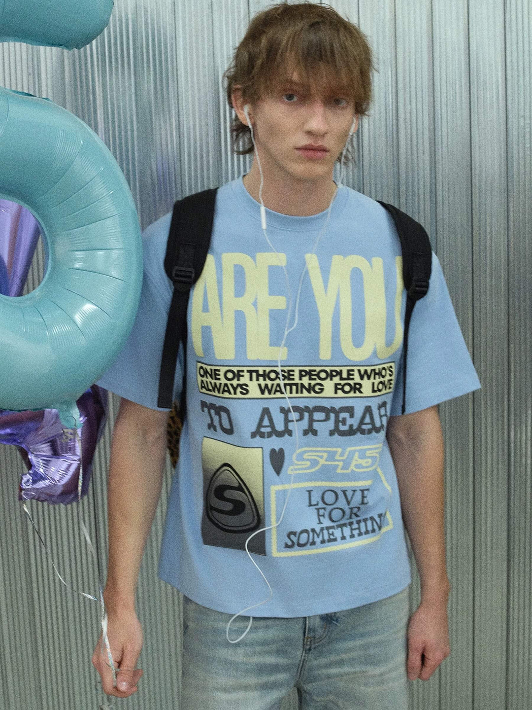 S45 Contrast Color Slogan Print Short Sleeve Tee | Face 3 Face