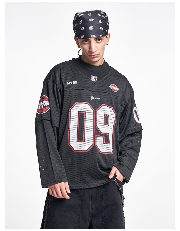 F3F Select 09 Numbered Mesh Long Sleeve Hockey Jersey | Face 3 Face