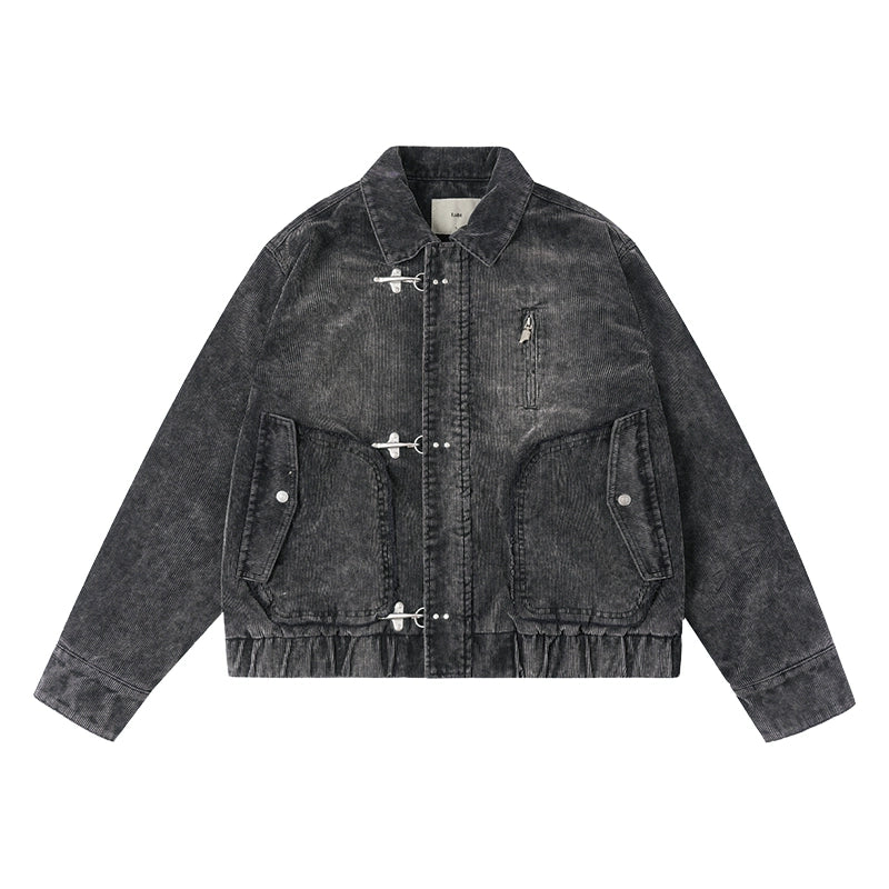 Labt Metal Snap Corduroy Work Jacket | Face 3 Face