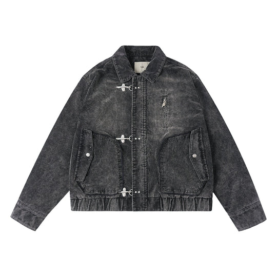 Labt Metal Snap Corduroy Work Jacket | Face 3 Face