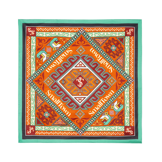 Small Town Kid Geometric Pattern Square Scarf | Face 3 Face