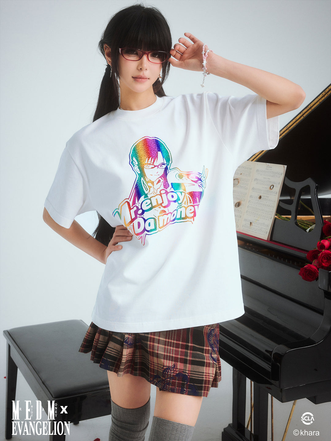 MEDM x EVA Colorful Character Print Tee | Face 3 Face