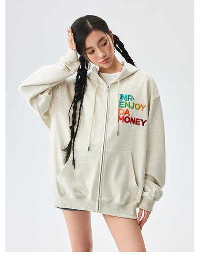 MEDM Rainbow Letter Zip Up Hoodie | Face 3 Face