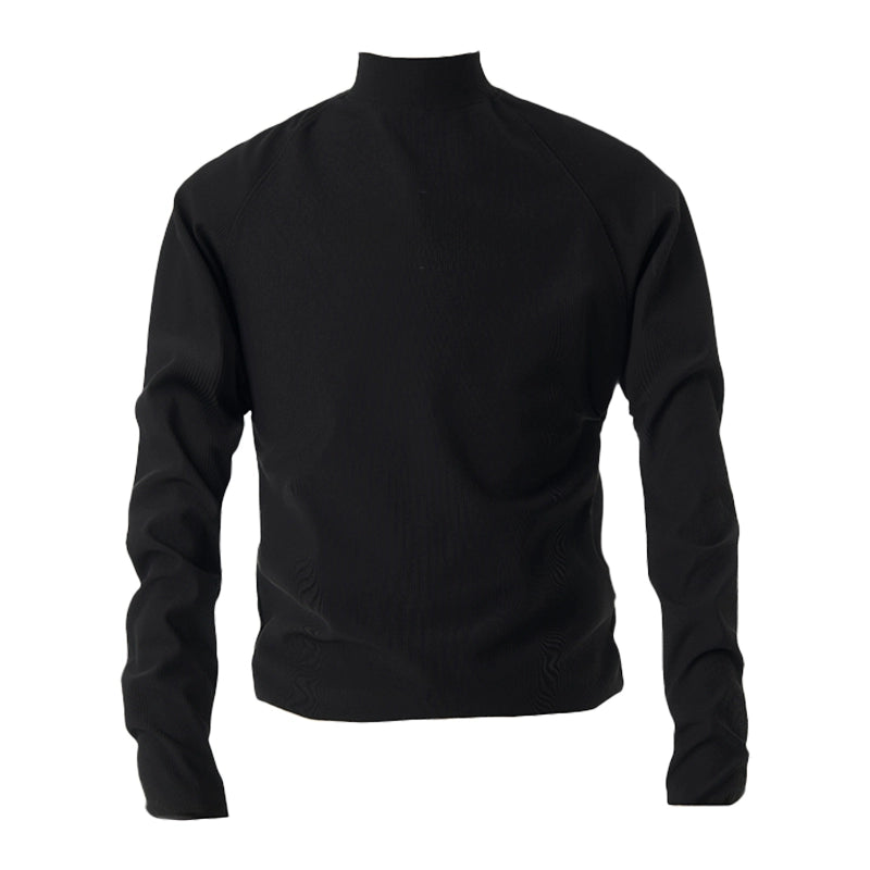 KARMANISTIC Slim Stretch Mock Neck Long Sleeve Tee | Face 3 Face