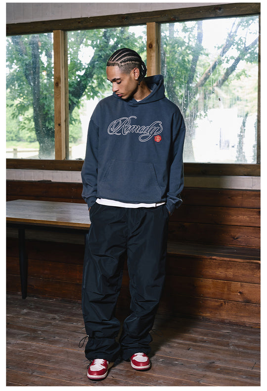 Remedy Metal Wax Seal 3D Logo Embroidered Hoodie | Face 3 Face