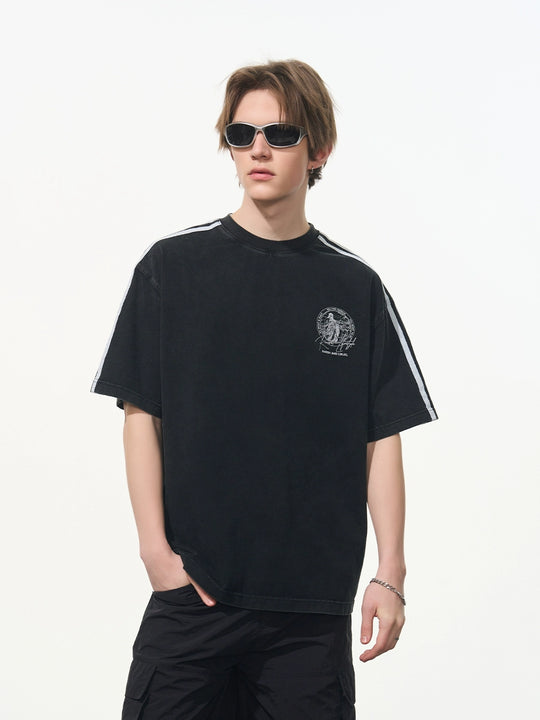 Harsh and Cruel Patchwork Striped Retro Tee