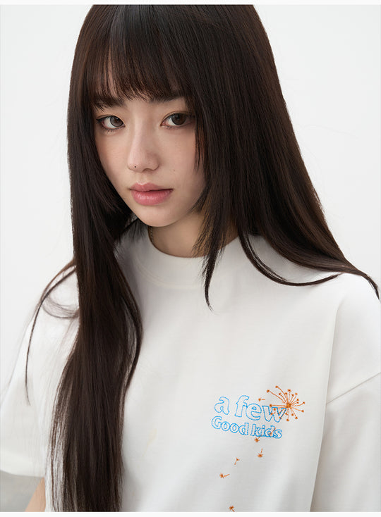 AFGK Dandelion Embroidered Tee | Face 3 Face