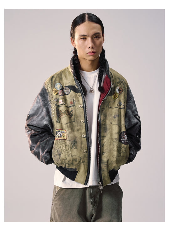 Remedy 3D Digital Print MA-1 Bomber Jacket | Face 3 Face