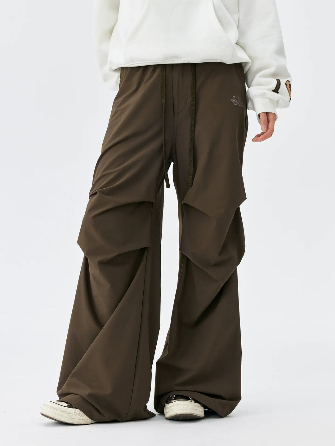 MEDM Knee Pleated Baggy Pants | Face 3 Face