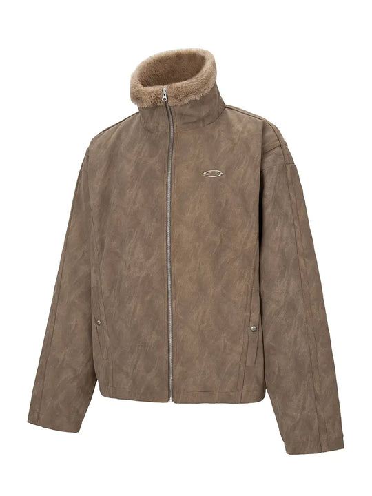 F2CE Long Fur Lined Suede Jacket | Face 3 Face