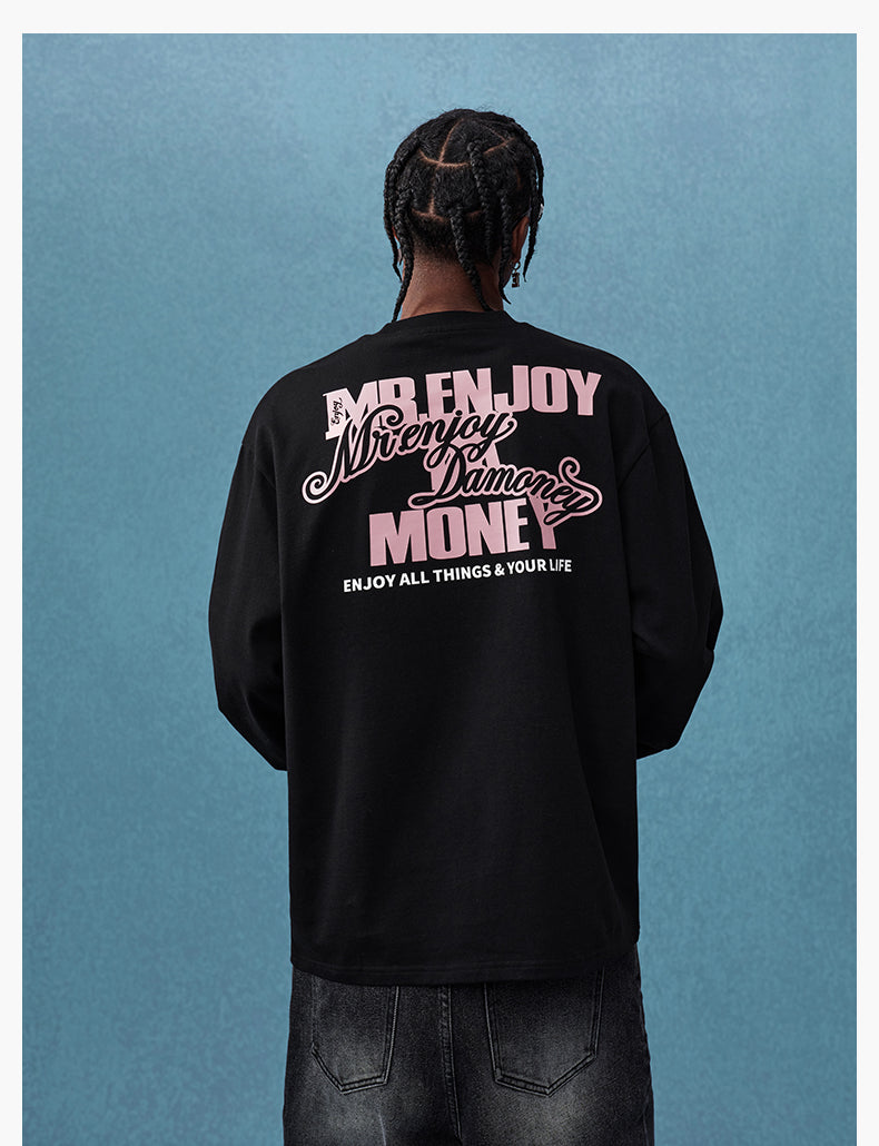 MEDM Basic M Logo Printed Long Sleeve Tee | Face 3 Face