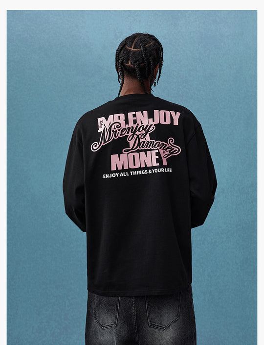 MEDM Basic M Logo Printed Long Sleeve Tee | Face 3 Face