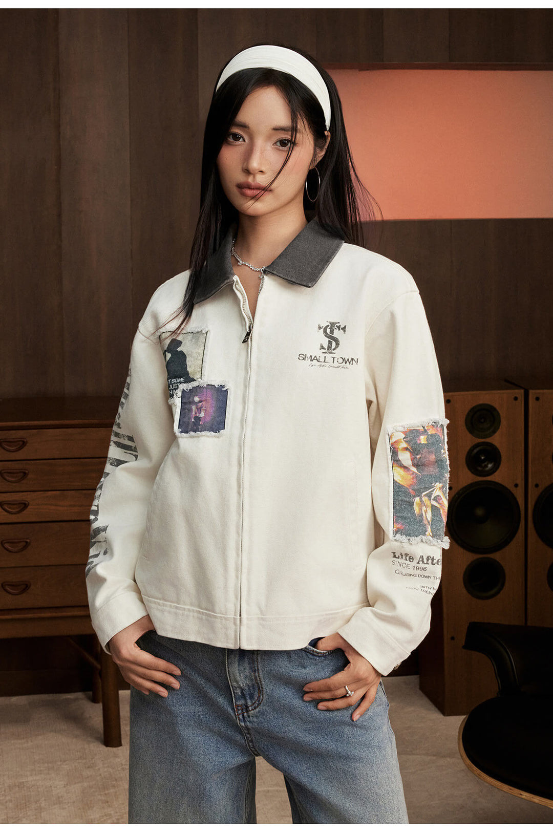 Small Town Kid Music Patch Washed Canvas Work Jacket | Face 3 Face