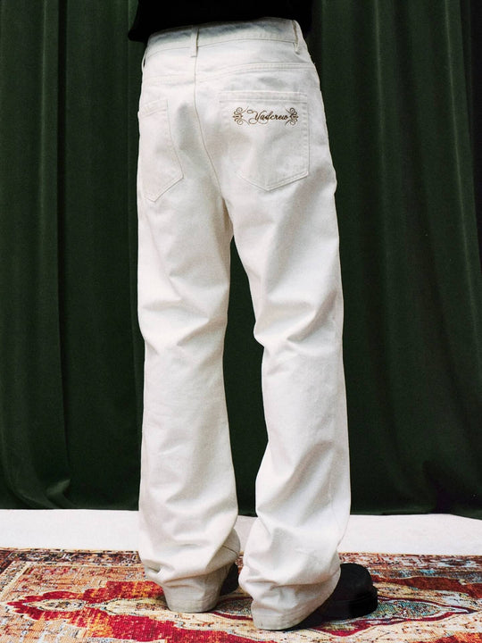 YADcrew 3D Embossed White Distressed Jeans | Face 3 Face