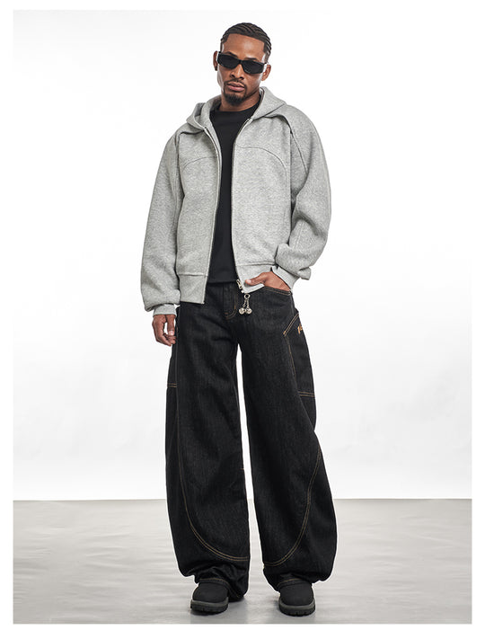 F3F Select Black Balloon Baggy Jeans | Face 3 Face
