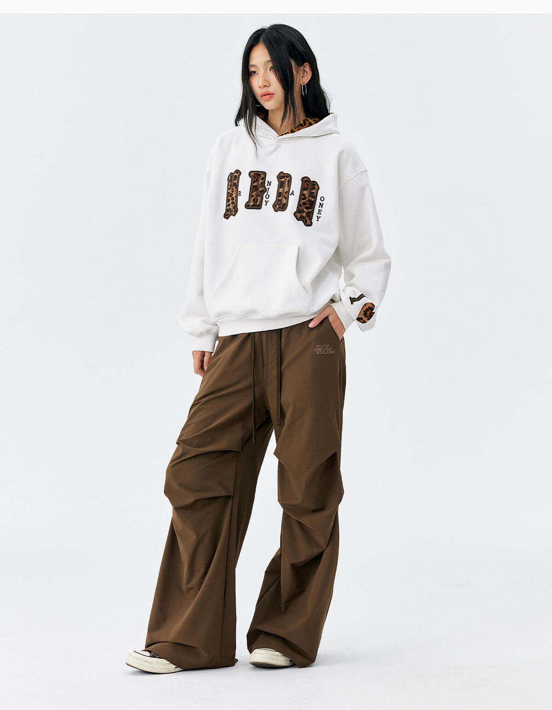 MEDM Leopard Faux Fur Layered Hoodie | Face 3 Face