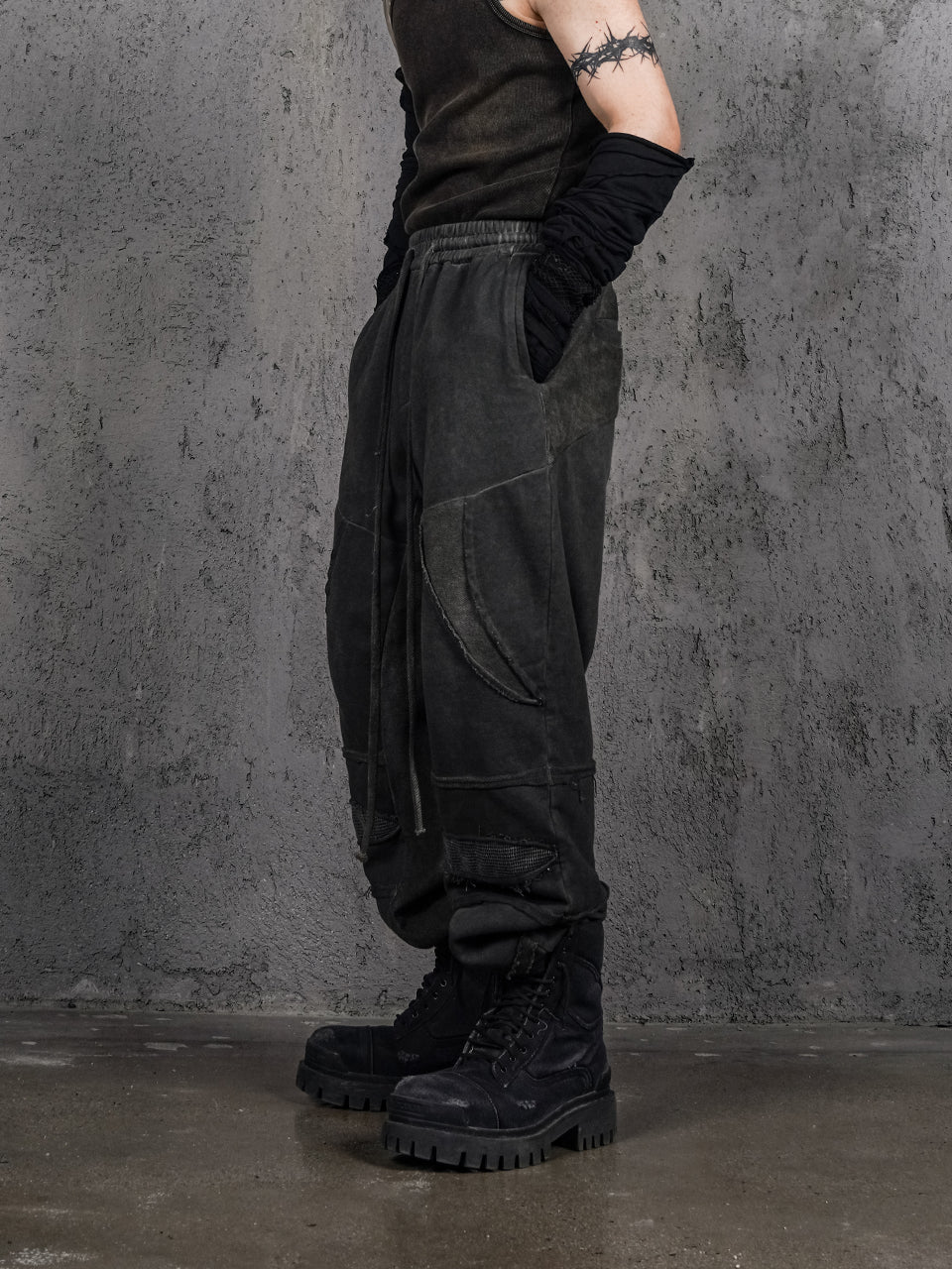 UNDERWATER Dirty Wash Deconstructed Drawstring Sweatpants | Face 3 Face