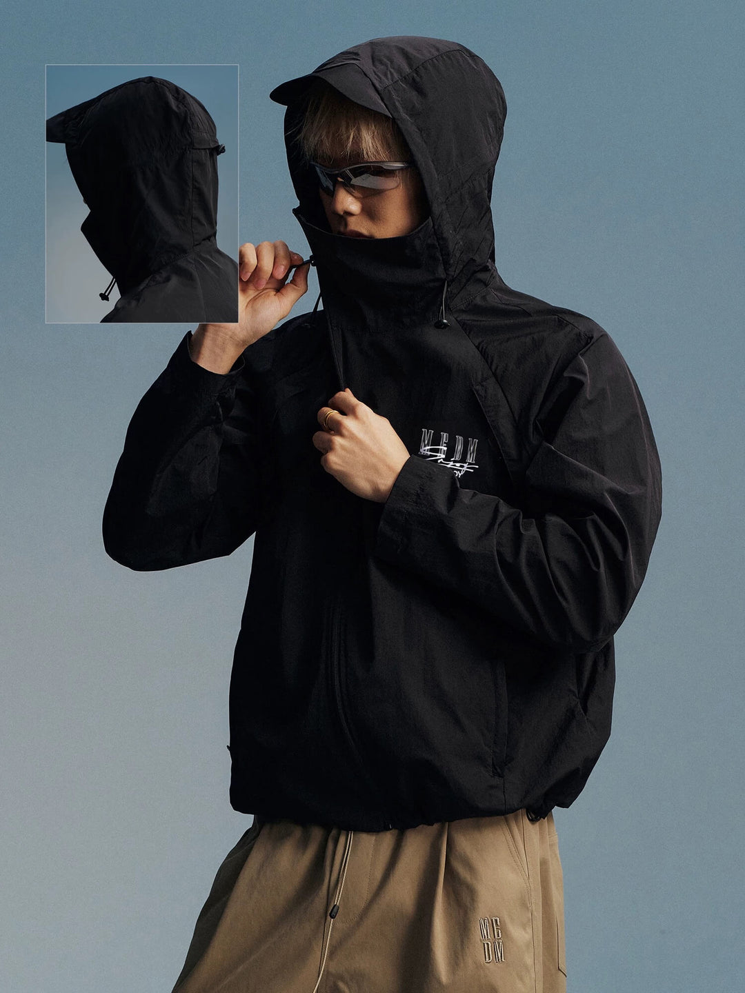 MEDM Diagonal Zip Lightweight UV Protective Outdoor Jacket | Face 3 Face