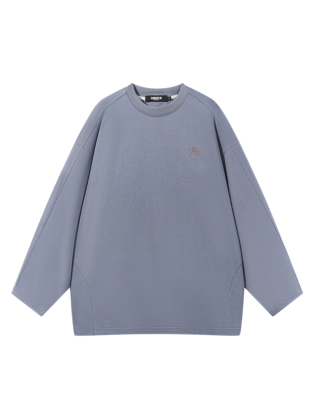 BLIND NO PLAN Logo Embroidered Inverted Sleeve Long Sleeve Tee | Face 3 Face