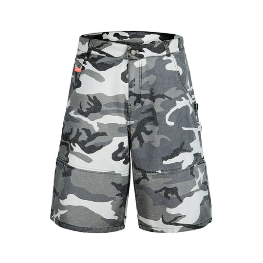 Remedy Leopard and Camouflage Work Painter Baggy Shorts | Face 3 Face