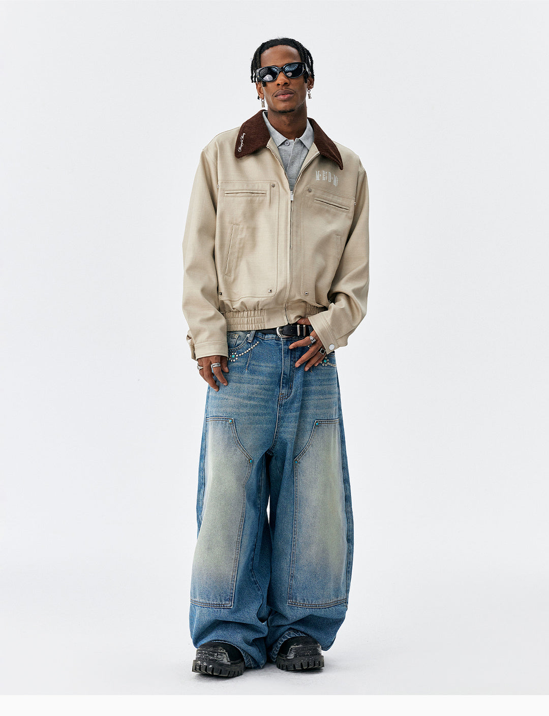 MEDM Studded Harrington Jacket | Face 3 Face