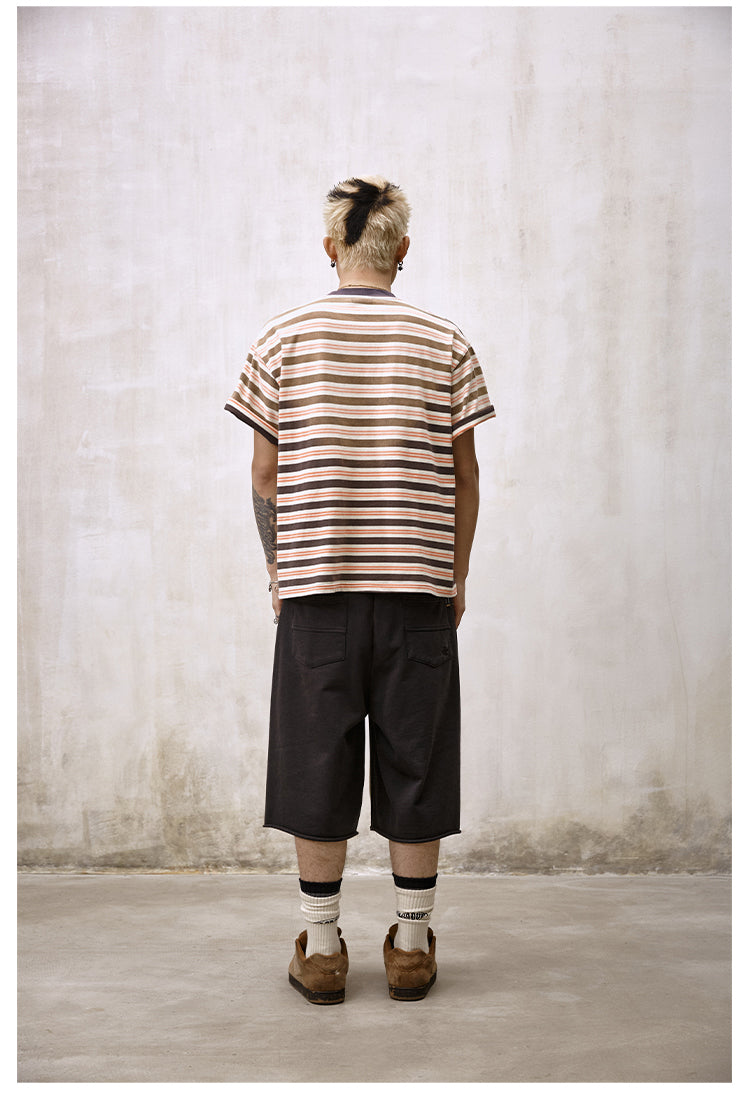 Remedy Washed Striped Star Print Tee | Face 3 Face