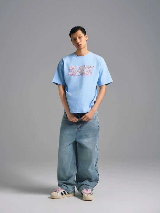 S45 Sequins Logo Patch Embroidery Tee | Face 3 Face