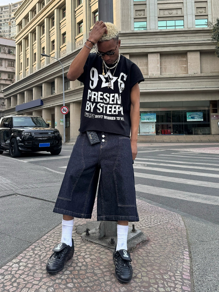 STEEPC Aged Printed Sleeveless Tee | Face 3 Face