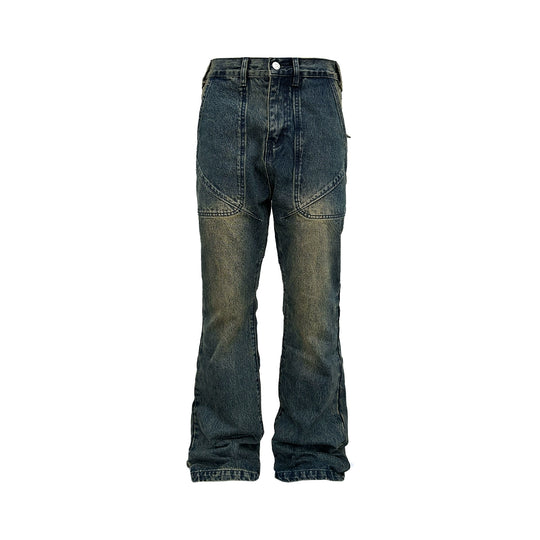 RUSURE Heavy Washed Flared Jeans | Face 3 Face