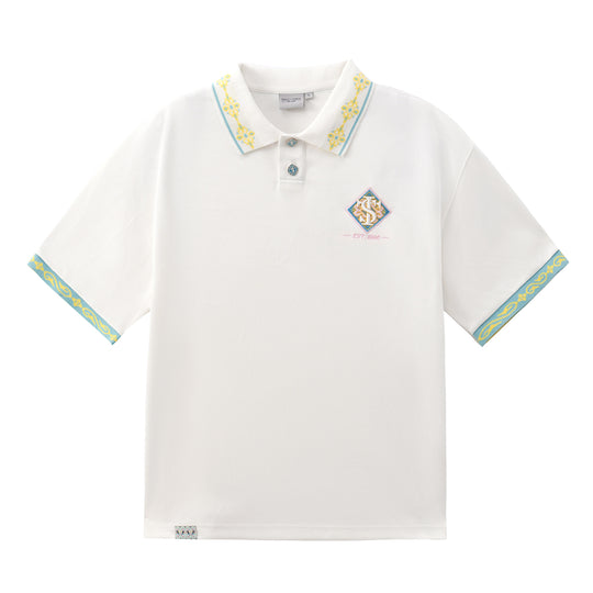 Small Town Kid Ethnic Pattern Jacquard Polo Shirt | Face 3 Face