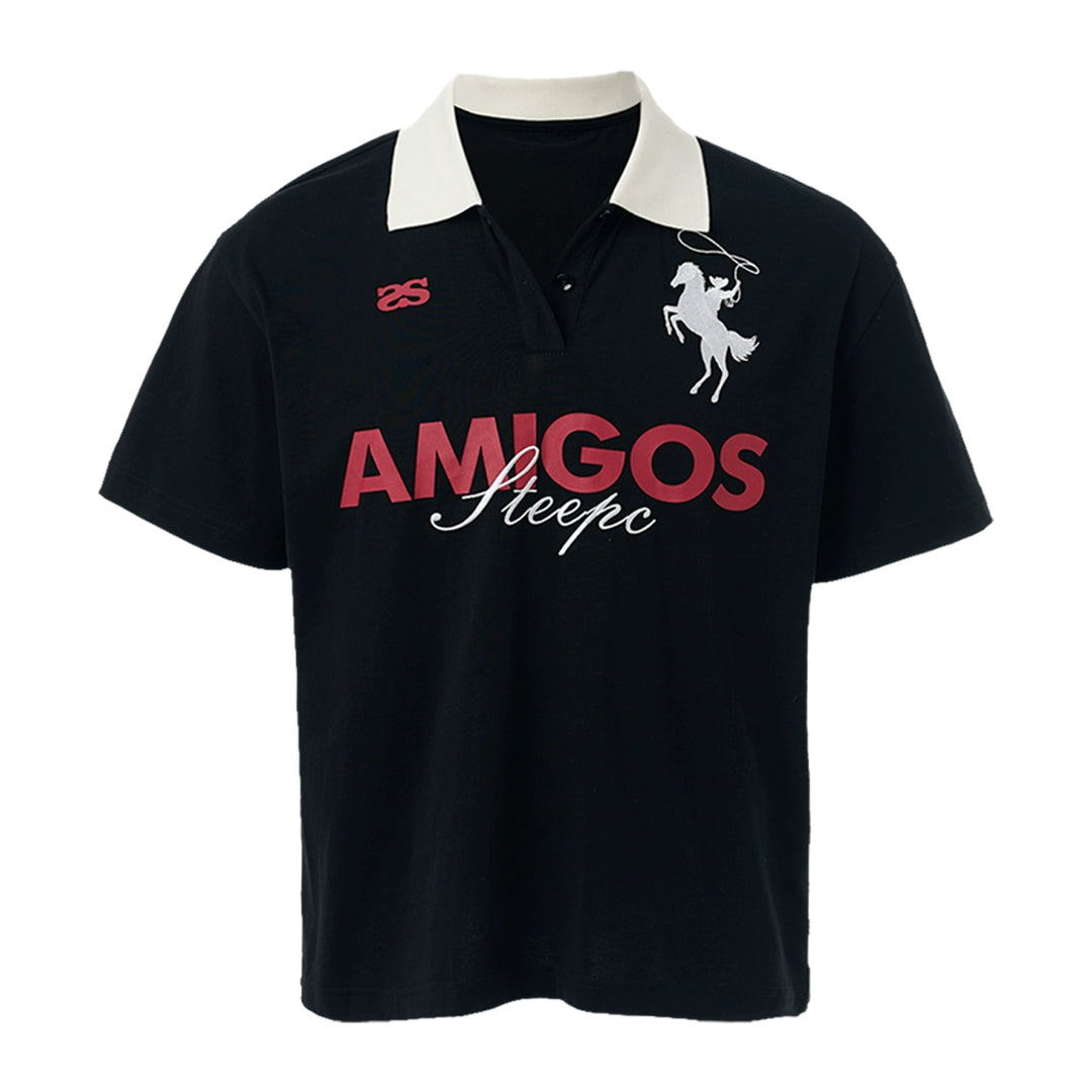 STEEPC Amigos Patch Embroidered Polo Shirt | Face 3 Face