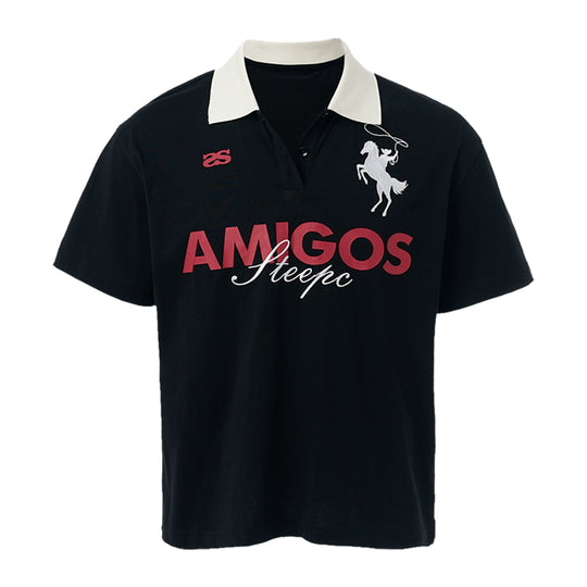 STEEPC Amigos Patch Embroidered Polo Shirt | Face 3 Face