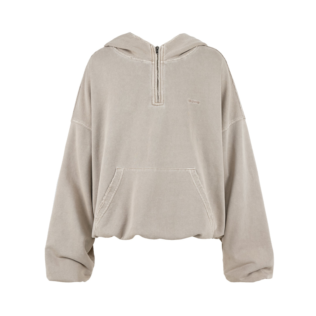 UNDERWATER Batik Elevated Half Zip Embroidery Hoodie