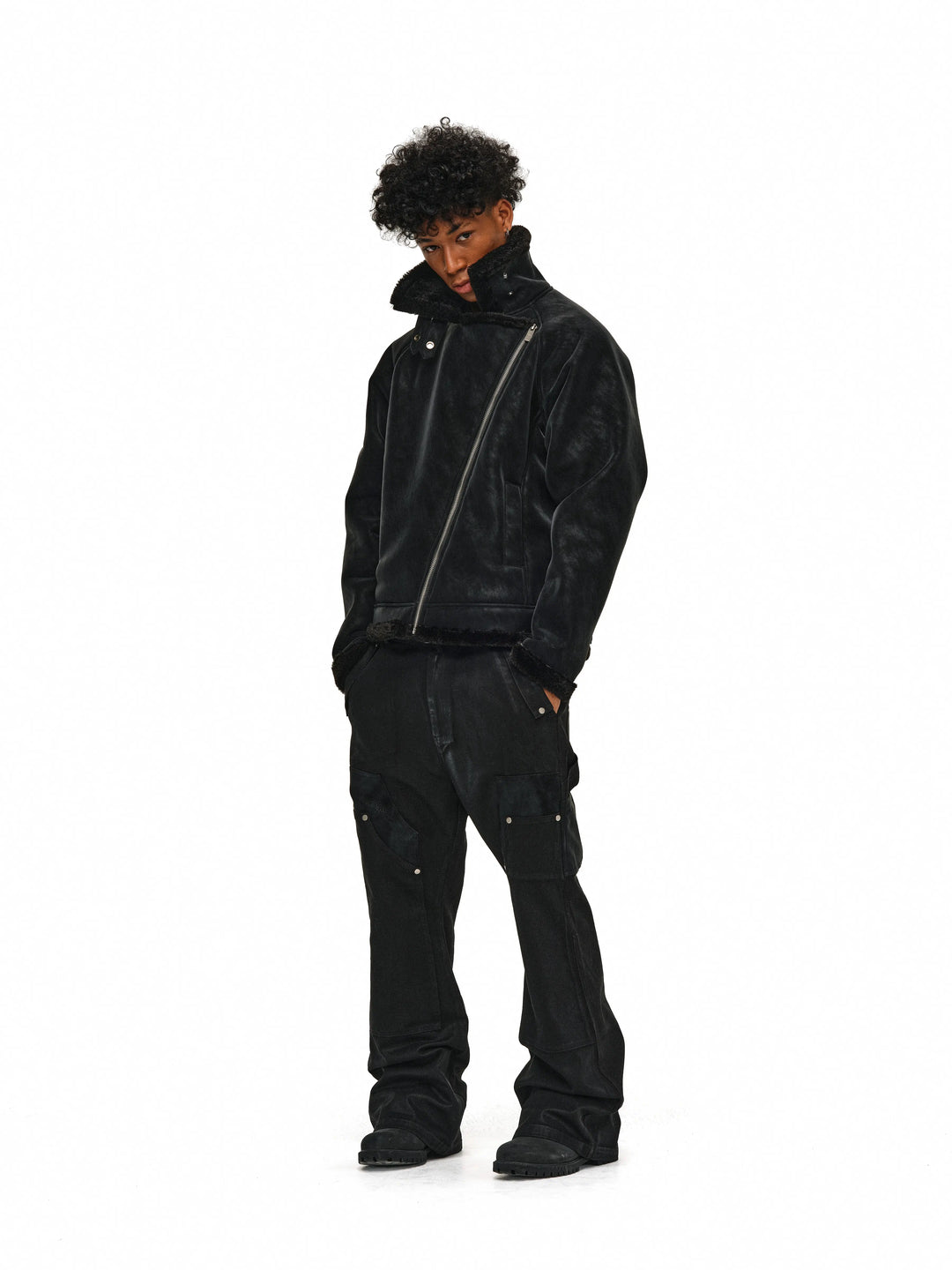 ANTIDOTE Faux Suede Double Rider Biker Jacket | Face 3 Face
