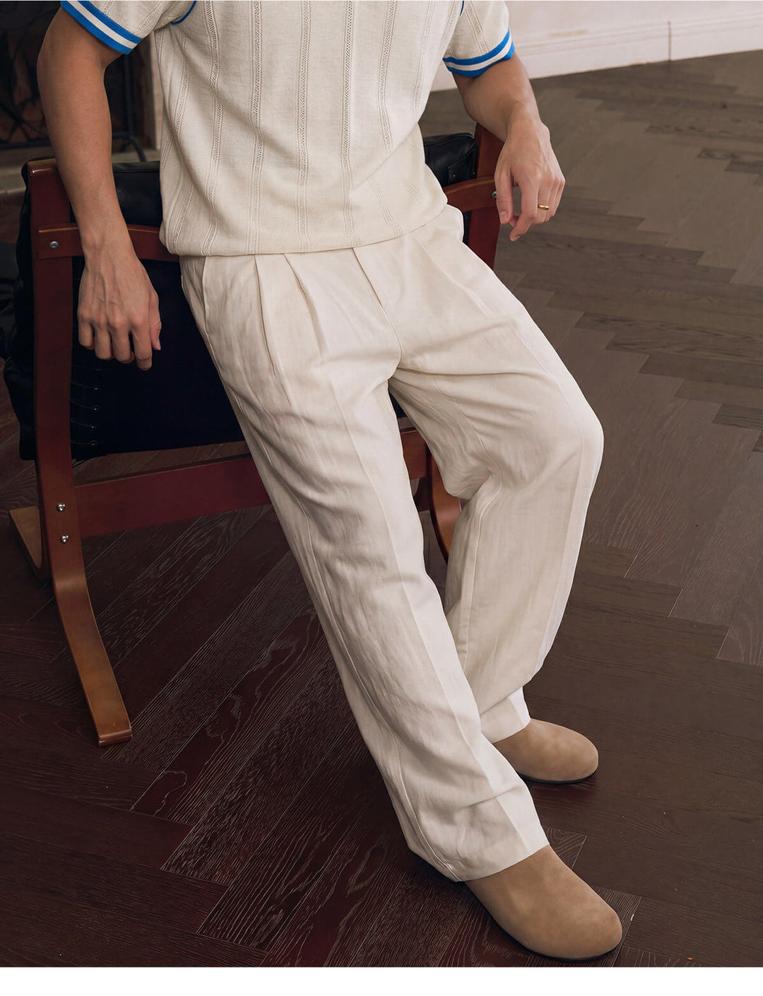 MEDM Linen Double Pleat Suit Pants | Face 3 Face
