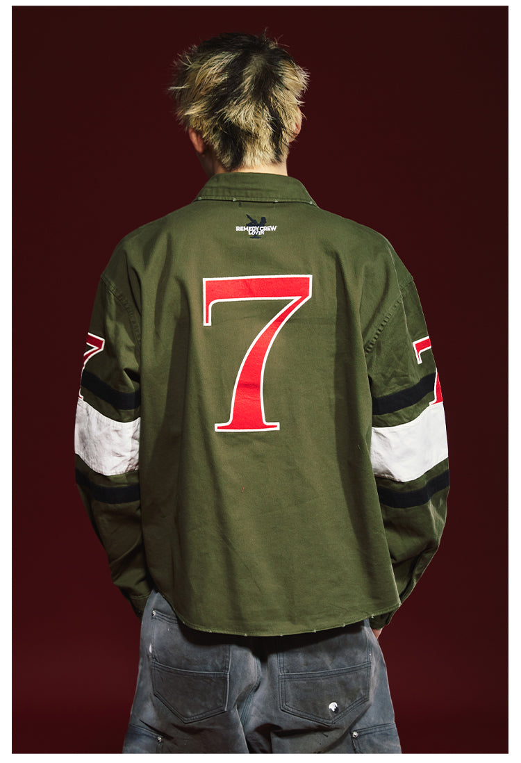 Remedy 3D Embroidered Striped Long Sleeve Shirt | Face 3 Face