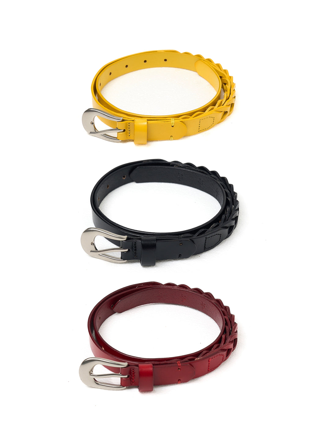 STEEPC Leather Braided Metal Buckle Belt | Face 3 Face