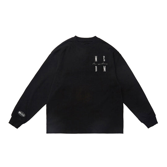 MEDM Standard Logo Embroidered Long Sleeve Tee | Face 3 Face